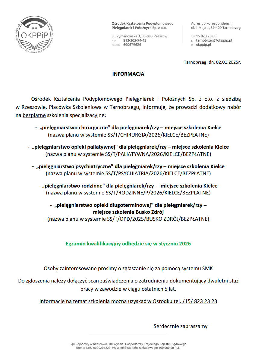 informacja tarnobrzeg